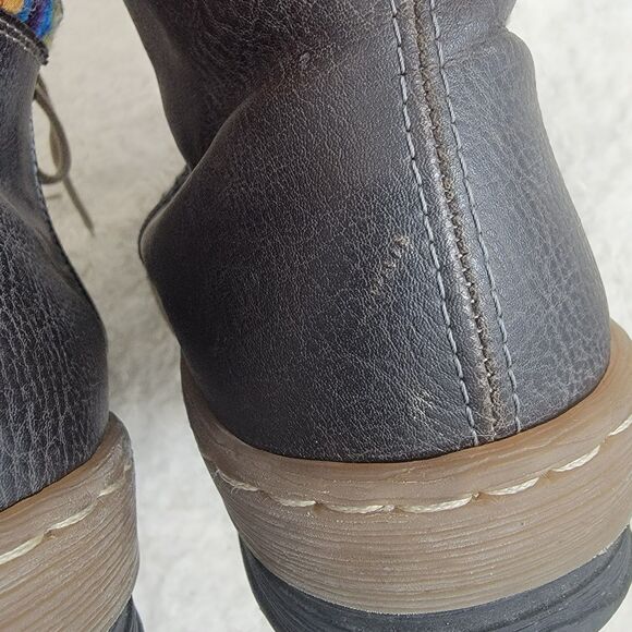 Rieker Felicitas Lace Up Side Zip Combat Boot Brown Multicolor EU 37 US 6-6.5 - Picture 10 of 16